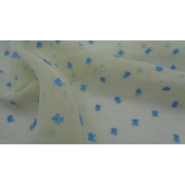 Dyed 56G Woven Cut Flower DOT Chiffon Fabric 150Cm 100% Polyester