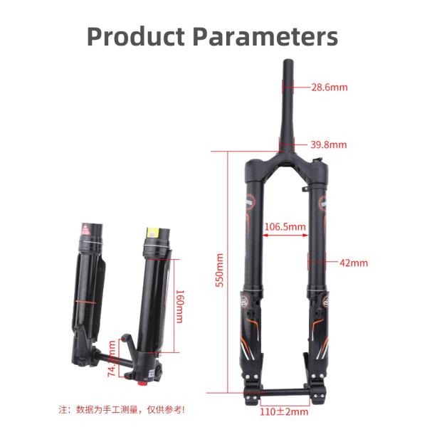 Dnm USD-6s Enduro Moutain Bike Inverted Air Suspension Fork Front Suspension Forks 160mm Travel
