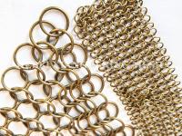 Bronze Color Metal Electroplating Ring Mesh Curtain As Partitions Interior Decoration