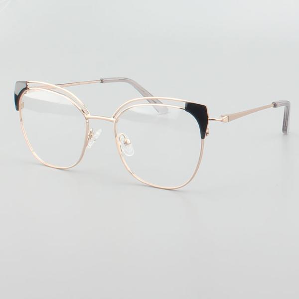 YJ-0027 Stainless Steel Blue Light Glasses Frames For Women