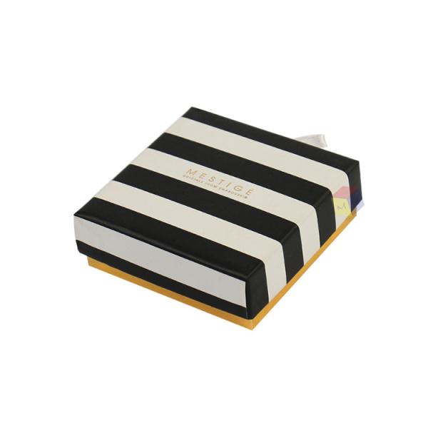 Logotipo personalizado barato Pequeña tapa de 2 piezas y base de collar de regalo caja de papel para embalaje de joyas