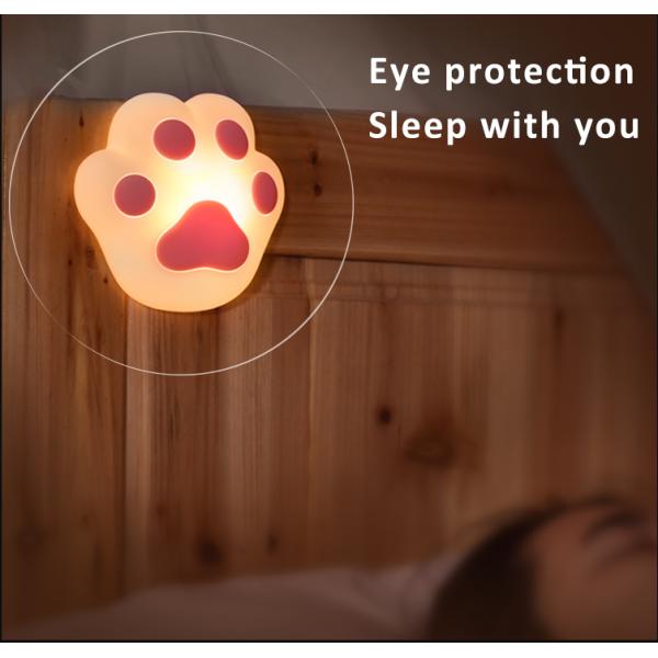 Kingda ABS Silicone Animal Led Night Light cat paw for Decoration