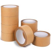 Water Activated Kraft Paper Tape 50mmx75m/150m Eco Friendly Single Sided Adhesive Brown Paper Packing Tape