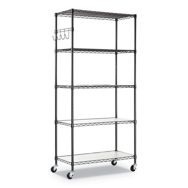 Durable  Commercial Wire Shelving Unit Restaurant Organizers 5 Tier Metal Storage Rack