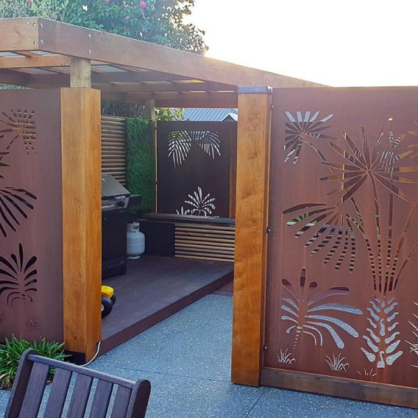 Garden Decorative Corten Steel Privacy Panels Environmental Friendly