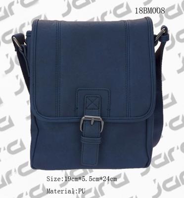 Classic Navy Messenger Bag , Cross Body PU Shoulder Bags For Office Male