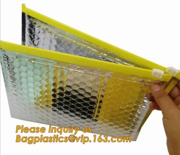 Promotional inner pad slider seal bags Recycled material heavy duty brown kraft paper bubble envelope padded mail bags