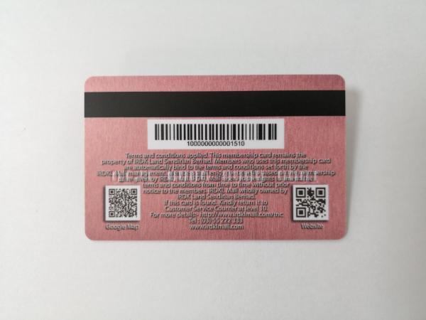 Frosted PVC Business Cards With Barcode Hot Stamp Gold Foil Emboss Number