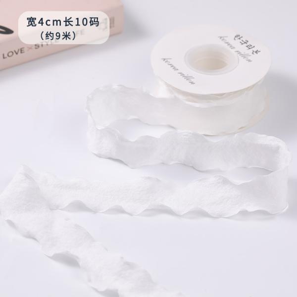 40мм Валентинская цветная юта лента льна морщины края юта решетки лента