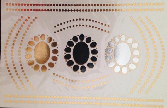 Gold Foil Temporary Tattoos,custom gold tattoo sticker