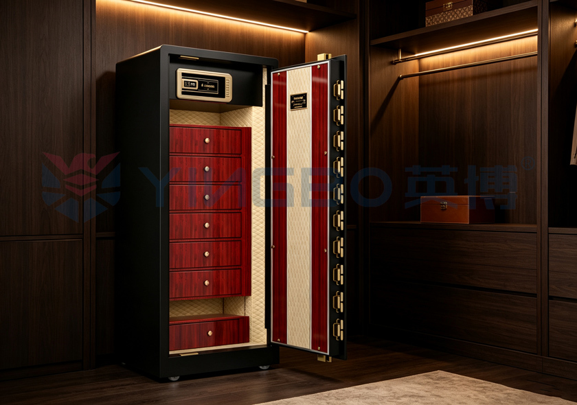Electronic Jewelry Safe Box With Biometric Fingerprint Lock For Retailers Distributors