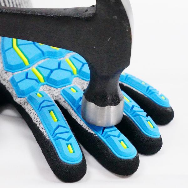 Cut A3 Anti Impact TPR Gloves Coated Nitrile Oil Industrial Work Gloves
