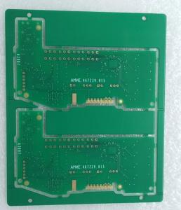 1.6mm 板厚さ クイックターン PCB サンプル 浸水金と金指表面 完成 黒色溶接マスク