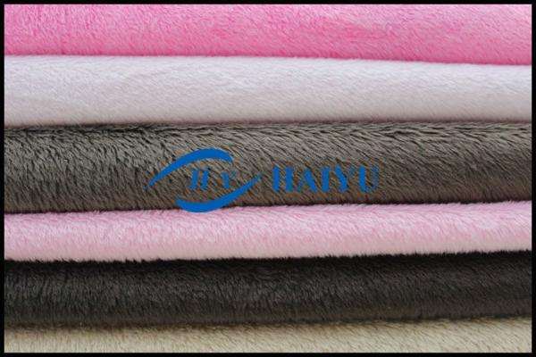 new style super soft polyester plain silk velboa minky fabric