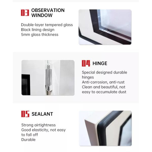 Окно 220v50hz Чистая комната проходит через коробку из нержавеющей стали