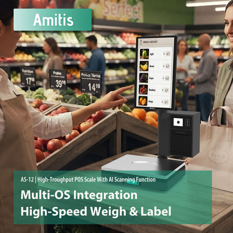 15.6 Industrial Touchscreen POS Scale Terminal with High-Speed Weigh-&-Label and Aluminum Alloy Chassis