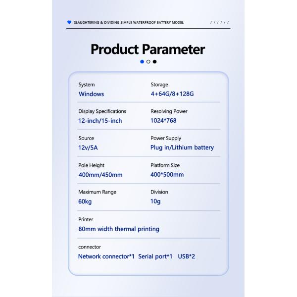 30cm * 40cm Table Size Simple Waterproof Intelligent Scale with Built-in Battery