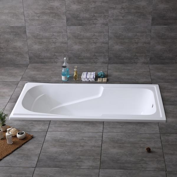 1700mm Simple Acrylic Bathtub with 2PCS Handles Shipping Cost Estimated Delivery Time