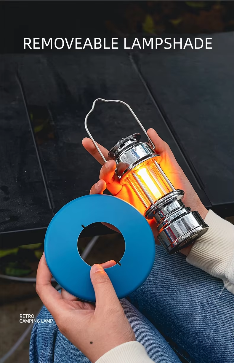Outdoor Camping Lighting Atmosphere Lamp New Portable Retro Horse Lamp Tent Lamp Charging Lighting Reading Lamp