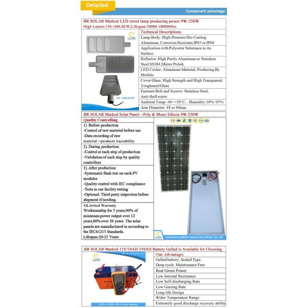 LED Solar Street Lights for Countryside