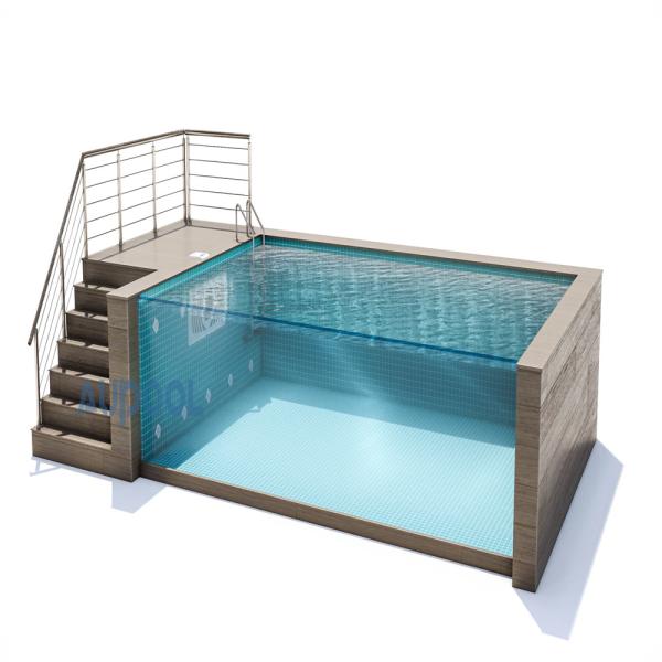 Piscina de acrílico transparente superior para hotéis academias escolas e sanatórios