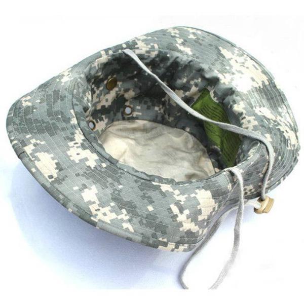 Polyester Outdoor Fisherman Hat 56cm Camouflage Pantone Color