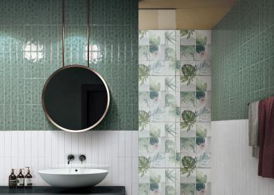 Harringbone dentro da parede telha 50x200mm Grey Tiles Bathroom