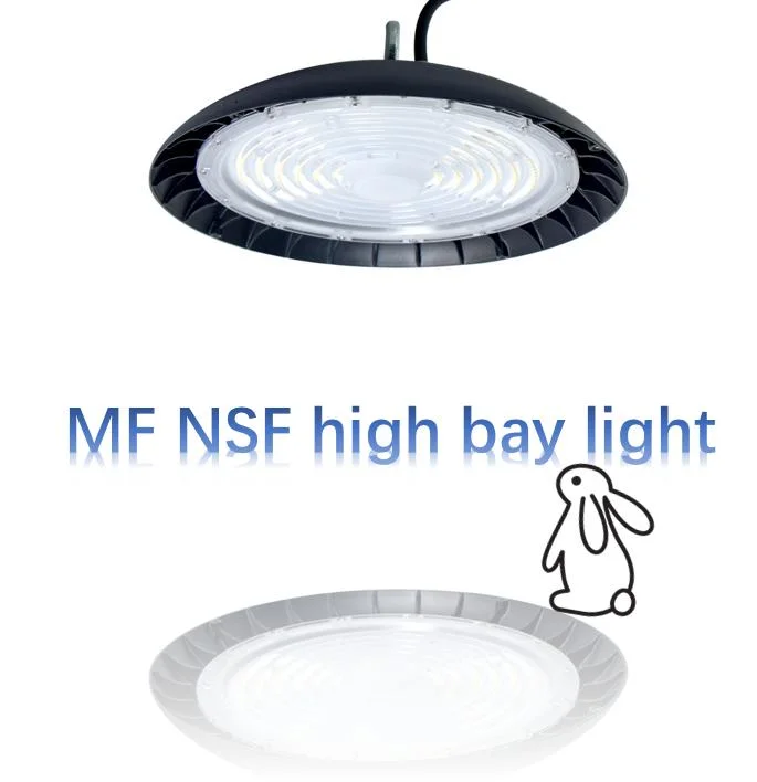 NSF CE UFO LED High Bay Light 200 Вт гладкое тело -противопылевой дизайн Легкая чистка Супермаркет Холодный цепь склад