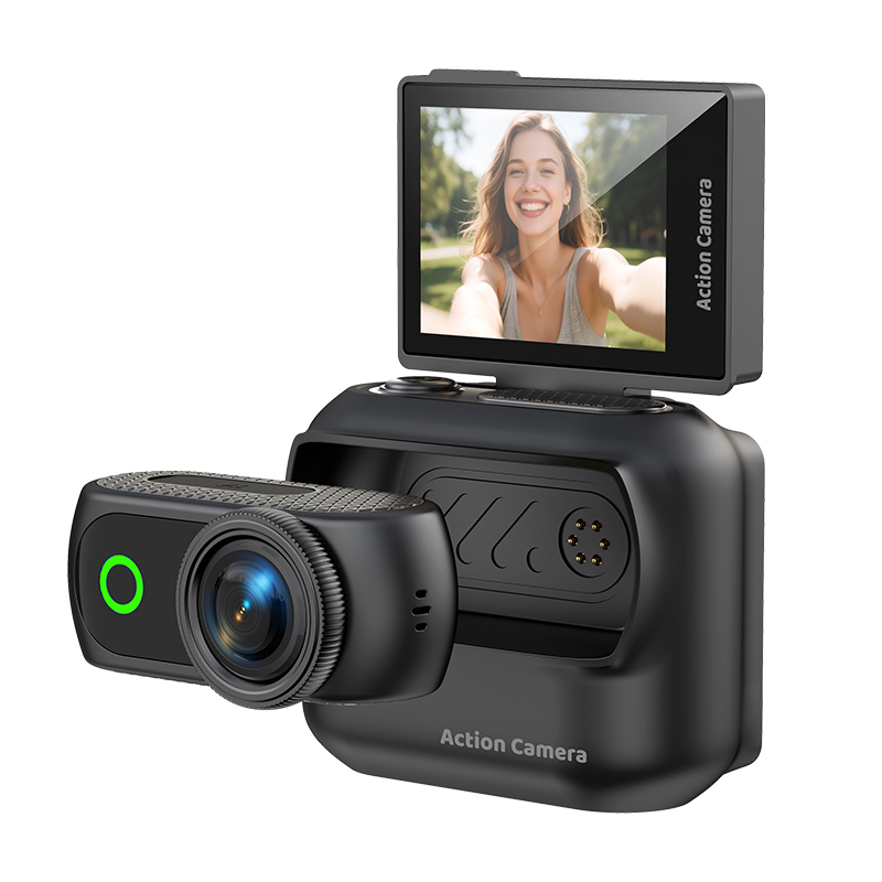 1080P HD CMOS Sports Vlog Photography Camera Body Magnetic Detachable Lens 2.0 Inch Flip Screen Electronic Stabilization 8.0X