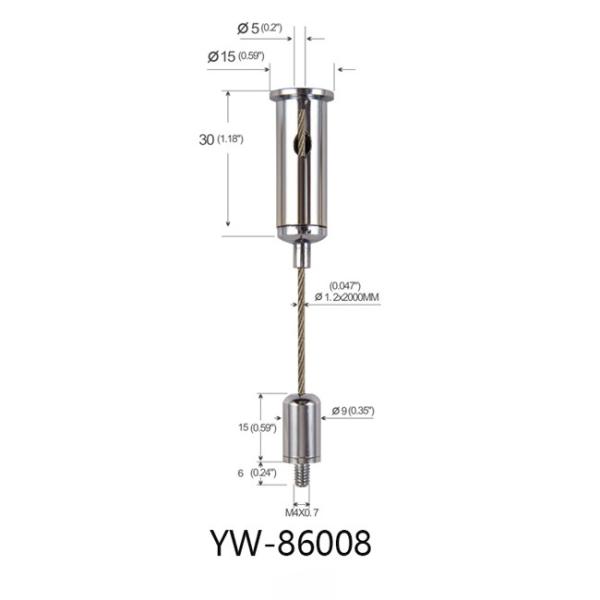 Système accrochant d'écran antibruit d'OEM vers le haut de la longueur réglable YW86004 de 2000mm