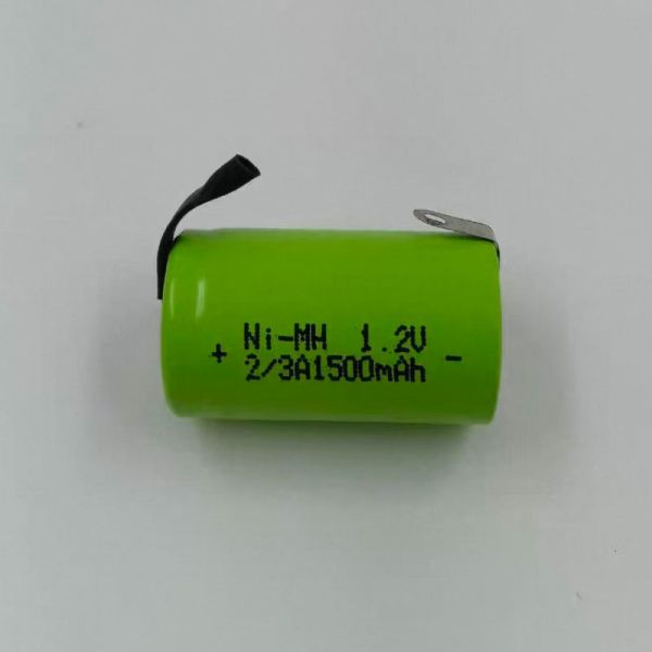 2/3A Ni-MH 1.2V 1500mAh Rechargeable Battery Cell for Power Tools
