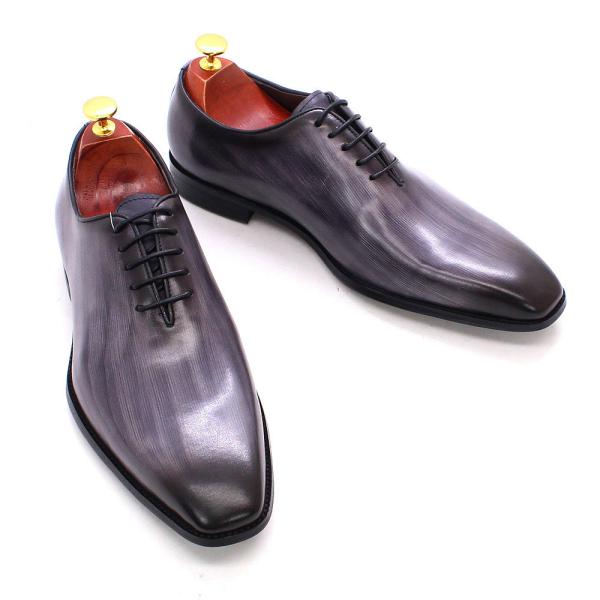 Genuine Leather Men's Dress Shoes Italy Stylish Black / Brown Business Shoes