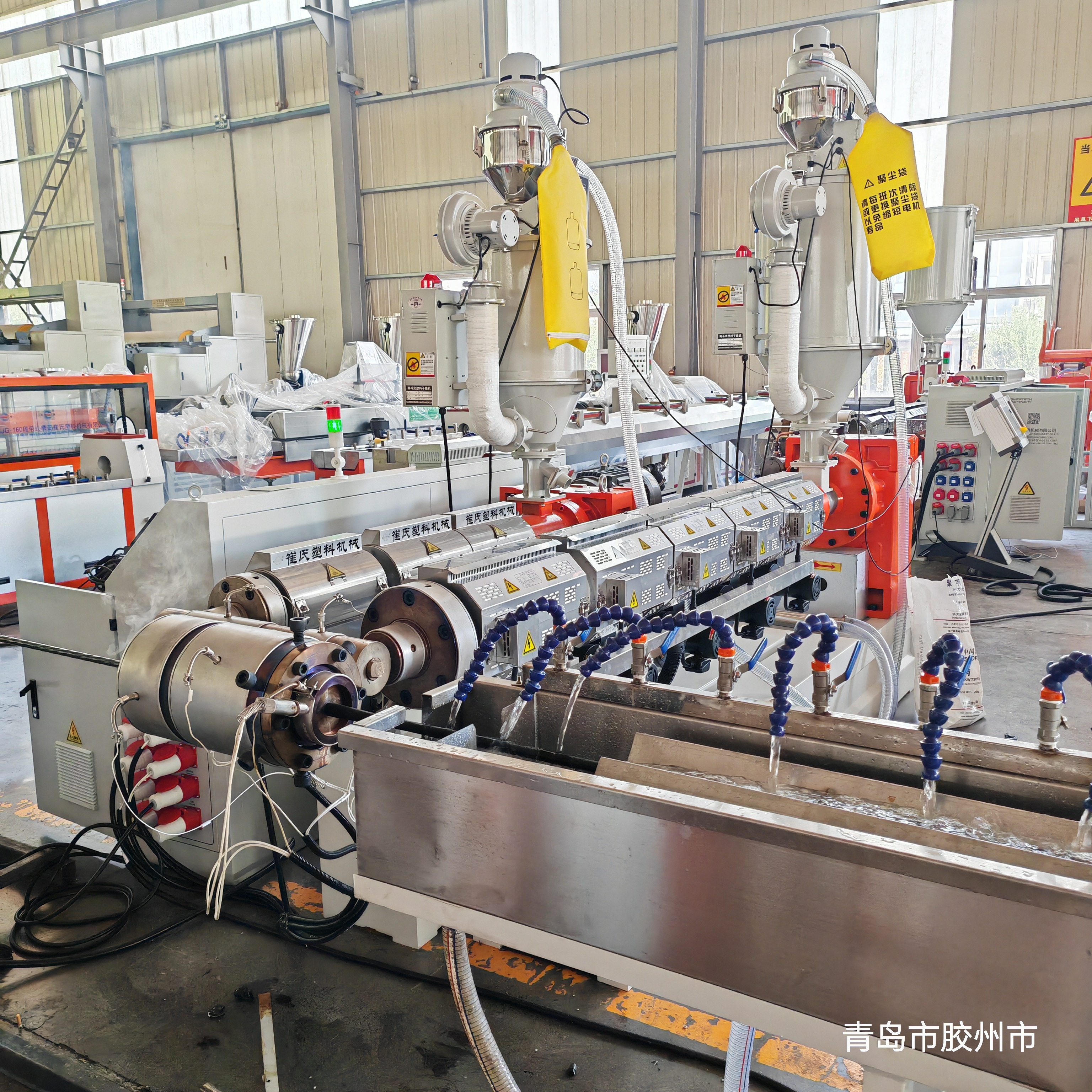 Full Automatic PC Strand Grease Filling and PE Coating Production Line Steel Cable Extruder Machine