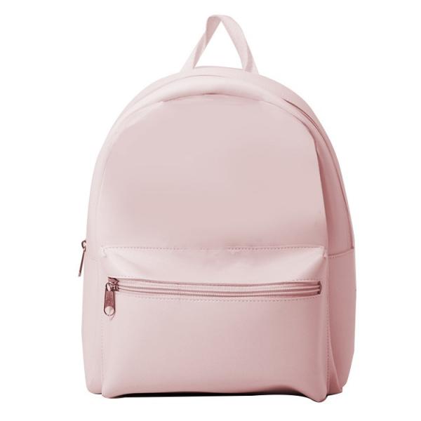 25cm 31cm Womens Waterproof Backpack PU White Backpack With Gold Zipper