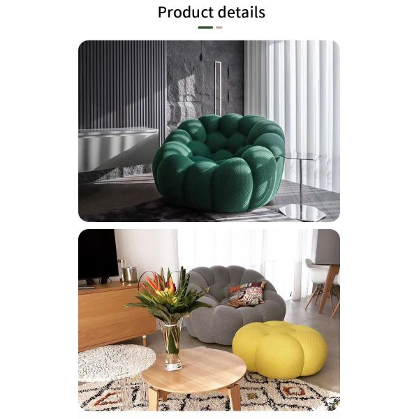 end Luxury Bubble Sofa 3D Mesh Fabric Foam Modeling for Home Living Room Dining Hotel Coffee Leisure Reading Furniture