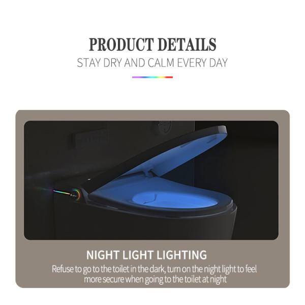 Elongated Bowl Smart Toilet Equipped With Siphon Jet Flushing Method