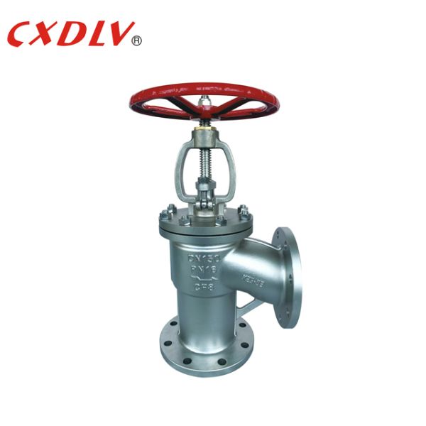 DN50-DN200 Flanged Angle Globe Valve Manual Handle Wheel Operation Shipboard Seawater Service