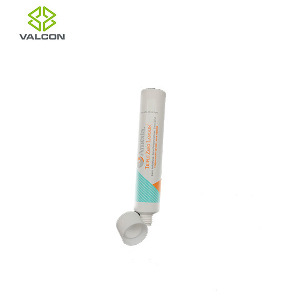 PP Empty Cosmetic Tubes ,  Glossy White Tube Packaging ISO Certification