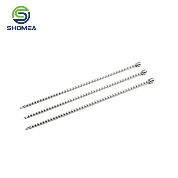 SHOMEA Medical Grade Stainless Steel Beveled Point Needle with Ring Base