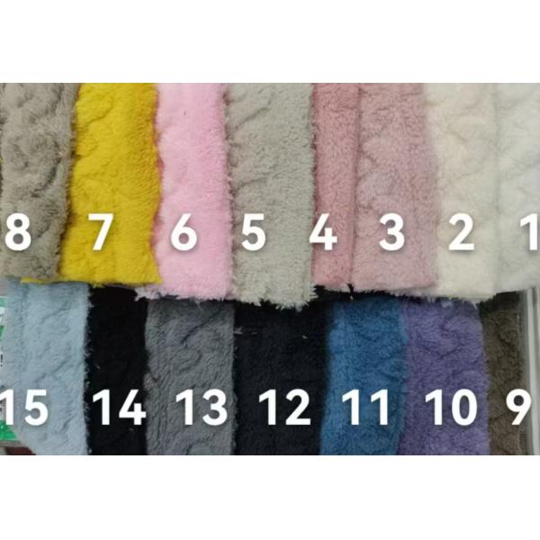 Wholesale Double Sided Faux Jacquard Soft Cotton Fleece Fabric for Clothing Blankets for Winter Pillows Cushion