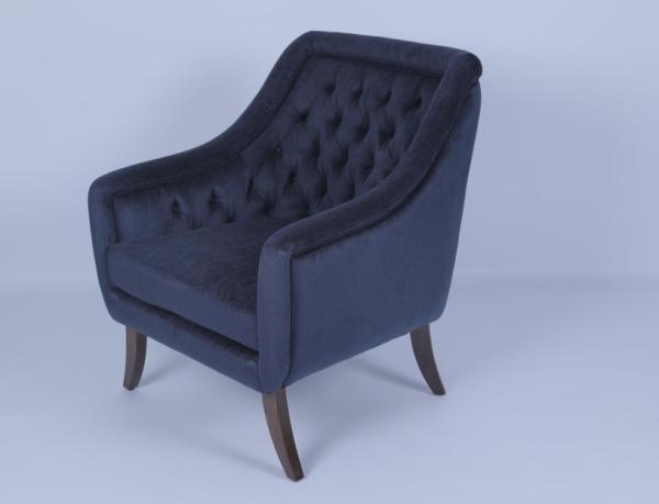 Outdoor Customized Modern Armchair Fabric Wood Frame Elegant Velvet