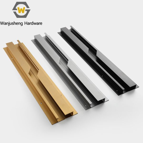 Factory Wholesale Aluminum Embedded Furniture Drawer Pull Kitchen Cabinet Handle Wardrobe Handle
