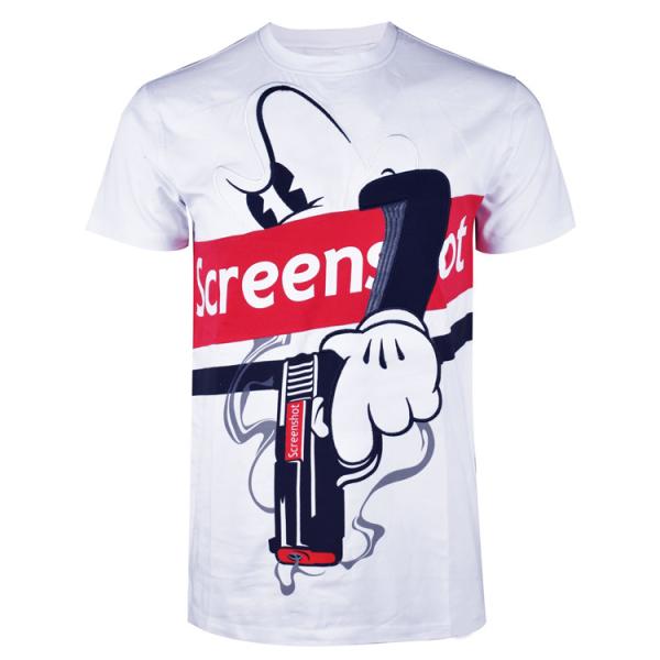 3D Printing Stylish Mens T Shirts Mickey Mouse Pattern For Adults / Teenager