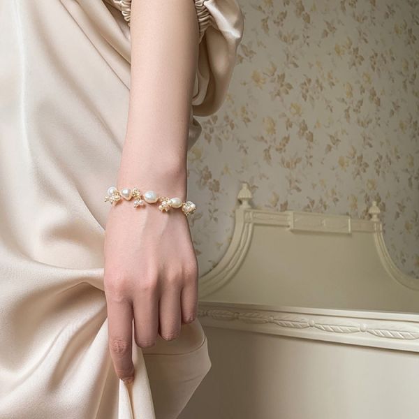 European and American Fashion Beaded Freshwater Pearl Temperament Retro Ladies Bracelet