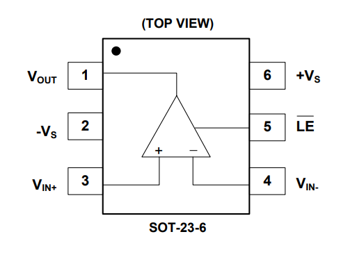 Micro-Power, CMOS Input,RRIO, 1.4V, Push-Pull OutputComparator With Latch Enable Integrated Circuit IC