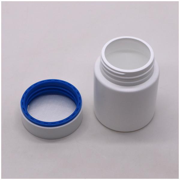 Bouteille médicinale en plastique HDPE de 100 ml Bouteille ronde droite pour capsules Porteur de comprimés