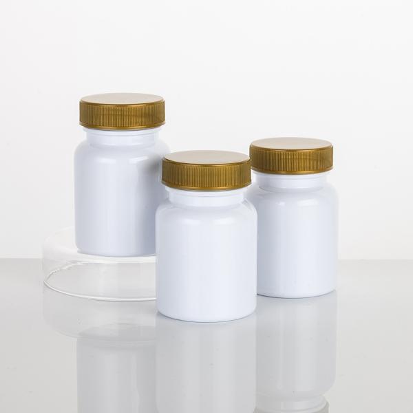 Wide Mouth Clear Blue Frosted Pill Supplement Capsules Empty Vitamin Plastic Bottle with Screw Cap Capsules Tablets PET Bottle