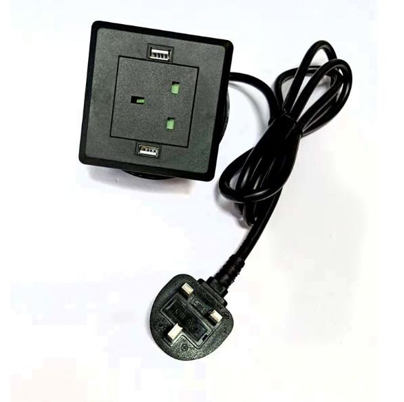USB Creative Conference Table Socket , Small British Standard Power Socket