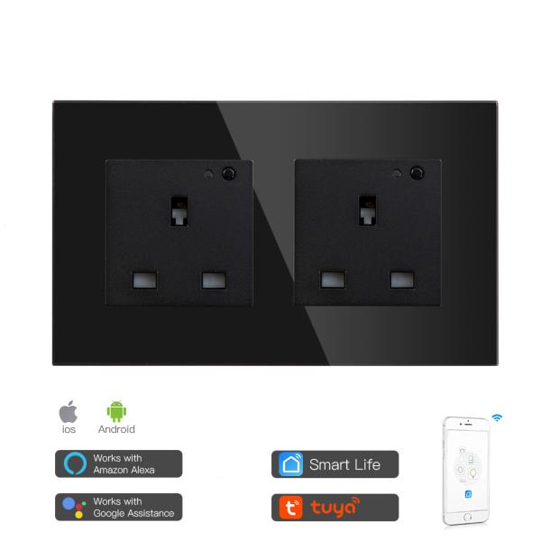 146mm Double UK Wi-Fi Socket