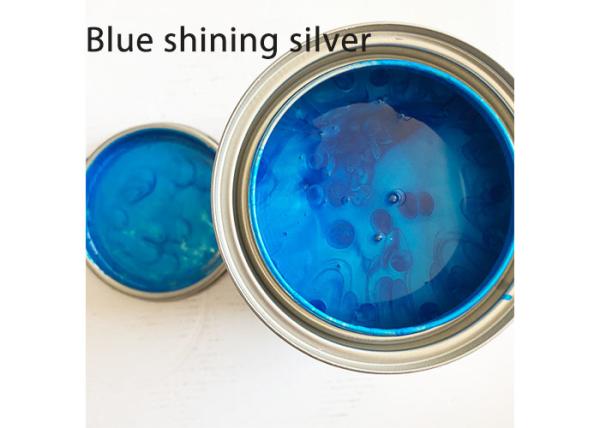 Mixed Blue Shining Silver Metallic Automotive Paint Heat Resistant Adjustable Size Acrylic Lacquer Spray Paint